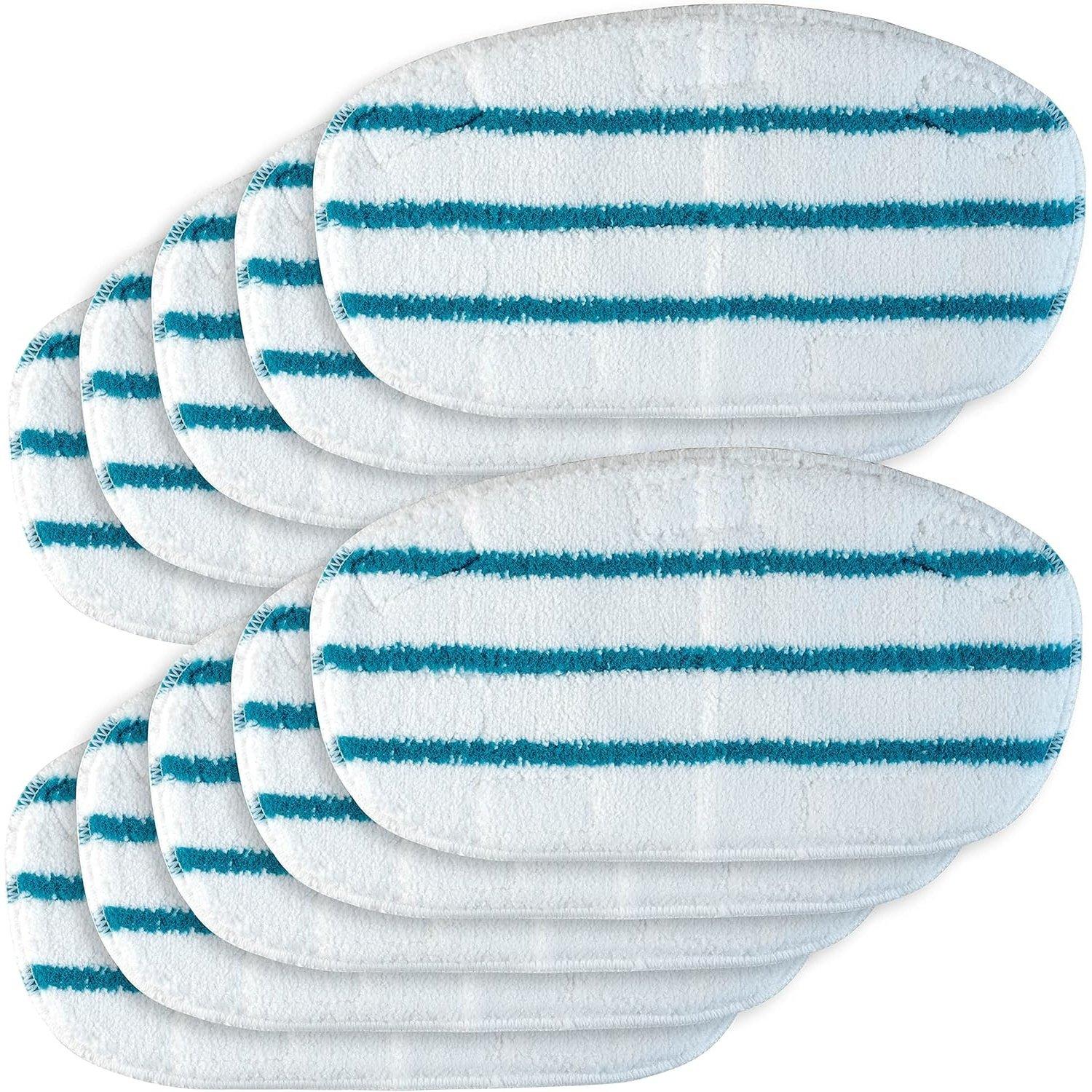 [Lifetime Warranty] Microfiber Steam Mop Pads Replacement - Compatible with PurSteam ThermaPro 10-in-1 and ThermaPro 211 Steam Mop Cleaners - Pack of 10 image 0