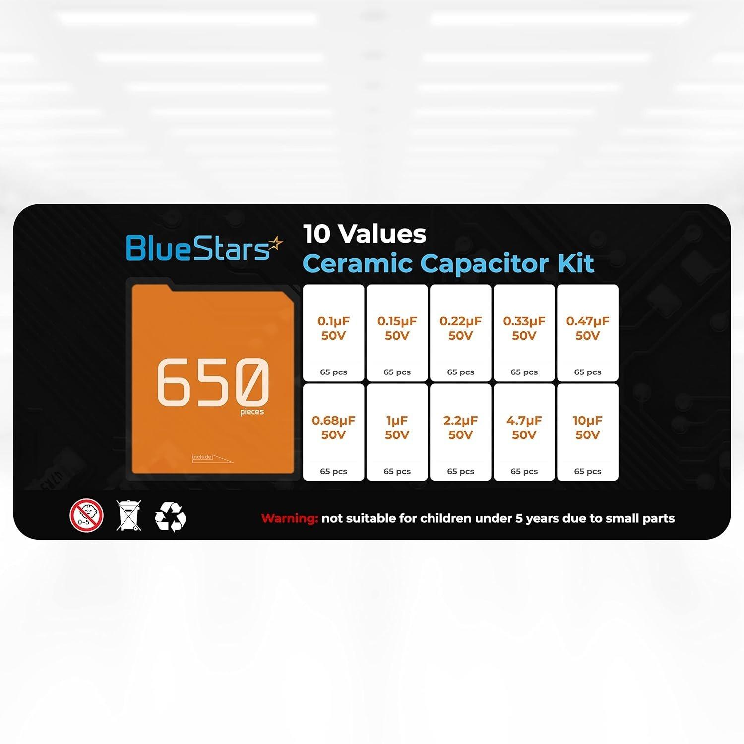 [Lifetime Warranty] 10-Value Ceramic Capacitor Assortment Kit 650 pcs image 5