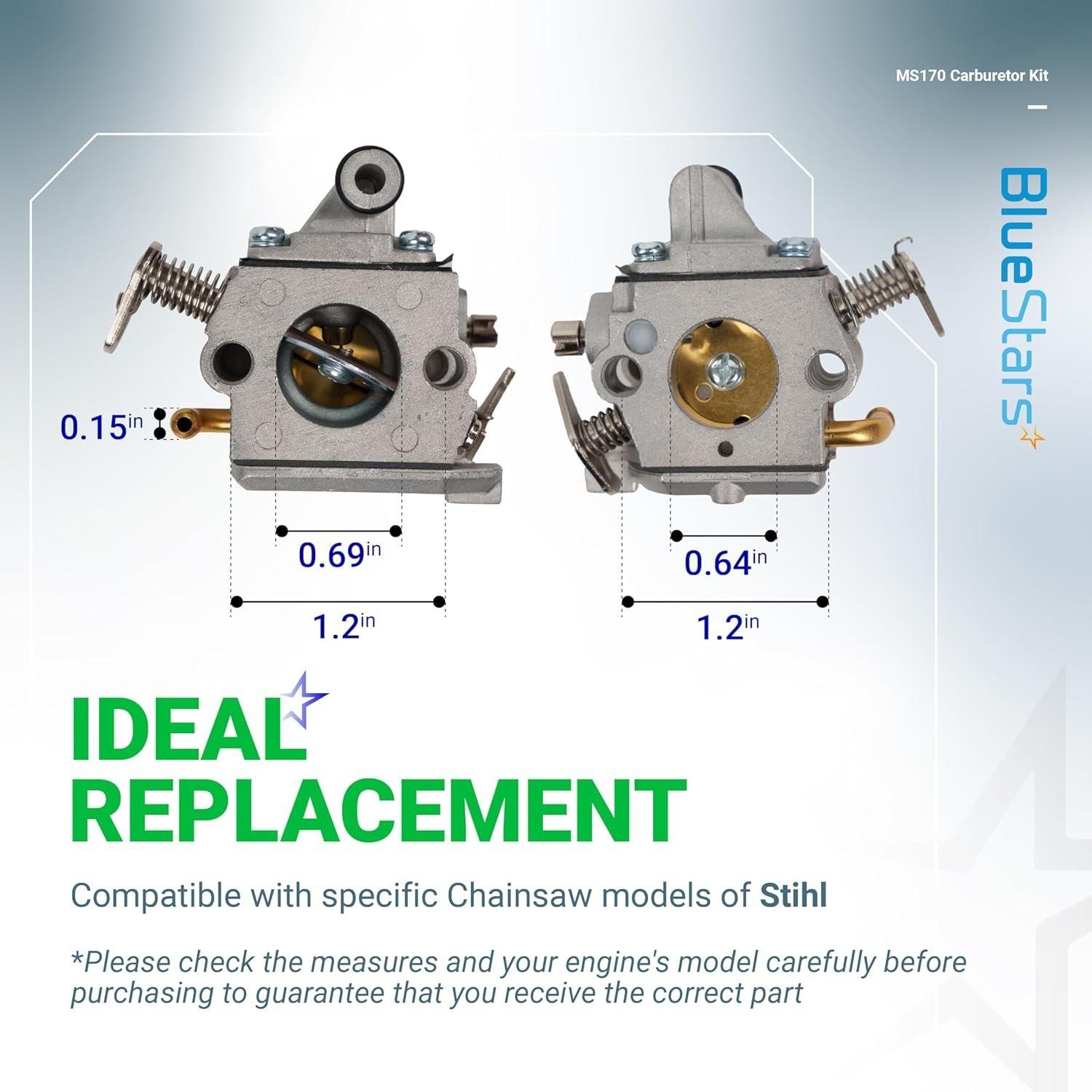 [Lifetime Warranty] MS170 Carburetor - Compatible with STIHL Chainsaw image 3