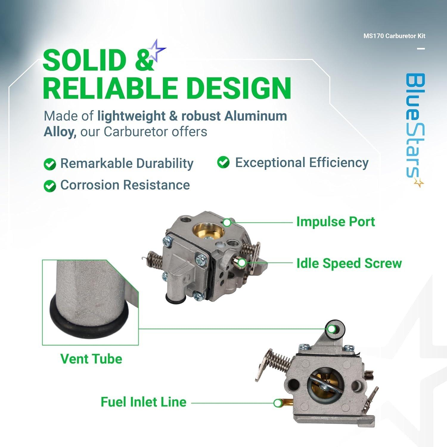 [Lifetime Warranty] MS170 Carburetor - Compatible with STIHL Chainsaw image 2