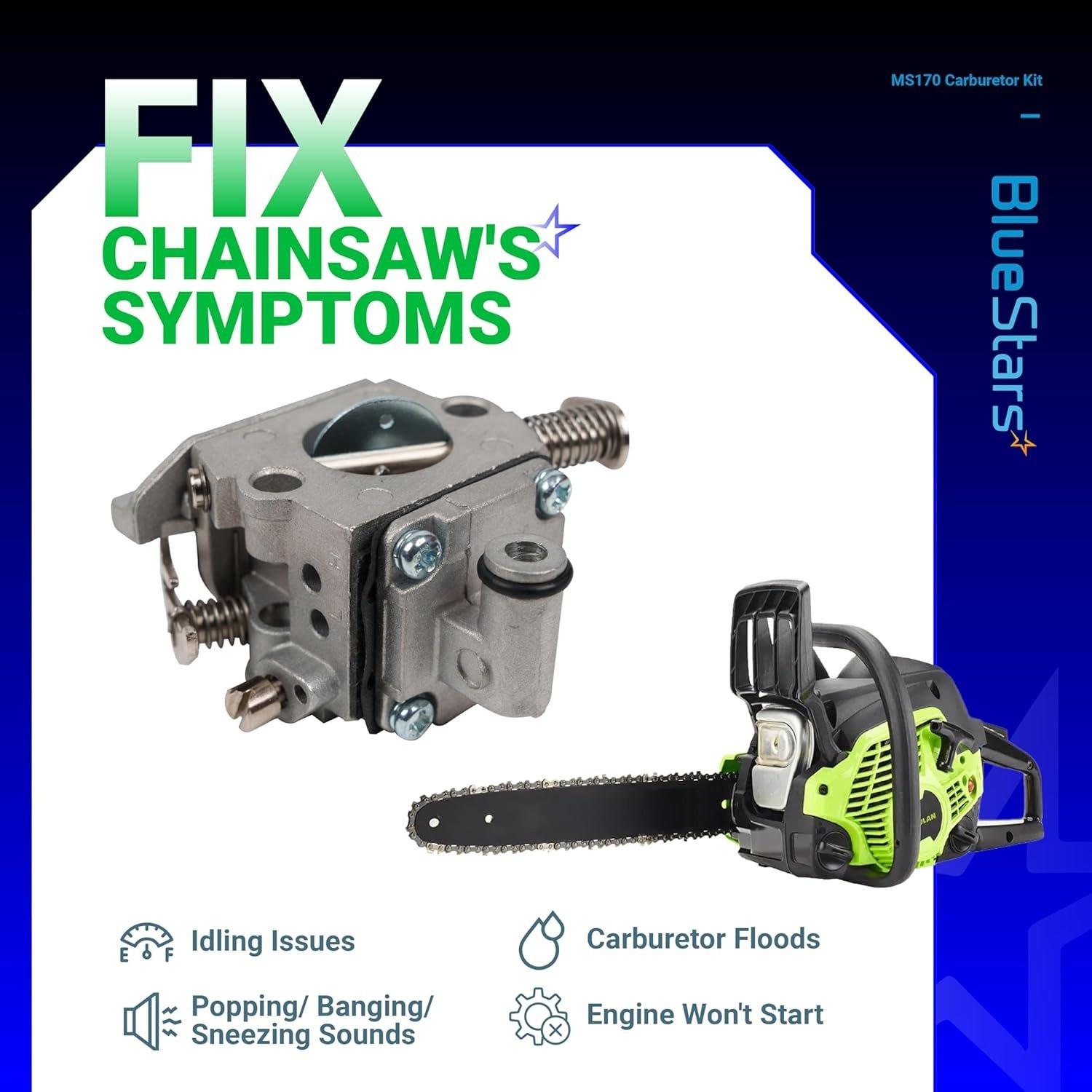 [Lifetime Warranty] MS170 Carburetor - Compatible with STIHL Chainsaw image 1