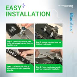 [Lifetime Warranty] 10-inch Chainsaw Chain 3/8" LP Pitch, 0.050" Gauge, 40 Drive Links - Pack of 2 thumbnail 2