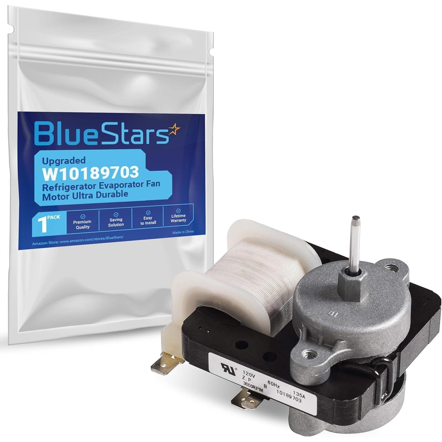 [Lifetime Warranty] W10189703 Refrigerator Evaporator Fan Motor - Compatible with Whirlpool Maytag Kenmore Refrigerators - Replaces WPW10189703 W10208121 2219647 AP6016598 10449505 image 0