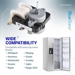 [Lifetime Warranty] W10189703 Refrigerator Evaporator Fan Motor - Compatible with Whirlpool Maytag Kenmore Refrigerators - Replaces WPW10189703 W10208121 2219647 AP6016598 10449505 thumbnail 2