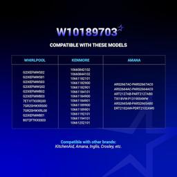 [Lifetime Warranty] W10189703 Refrigerator Evaporator Fan Motor - Compatible with Whirlpool Maytag Kenmore Refrigerators - Replaces WPW10189703 W10208121 2219647 AP6016598 10449505 thumbnail 1