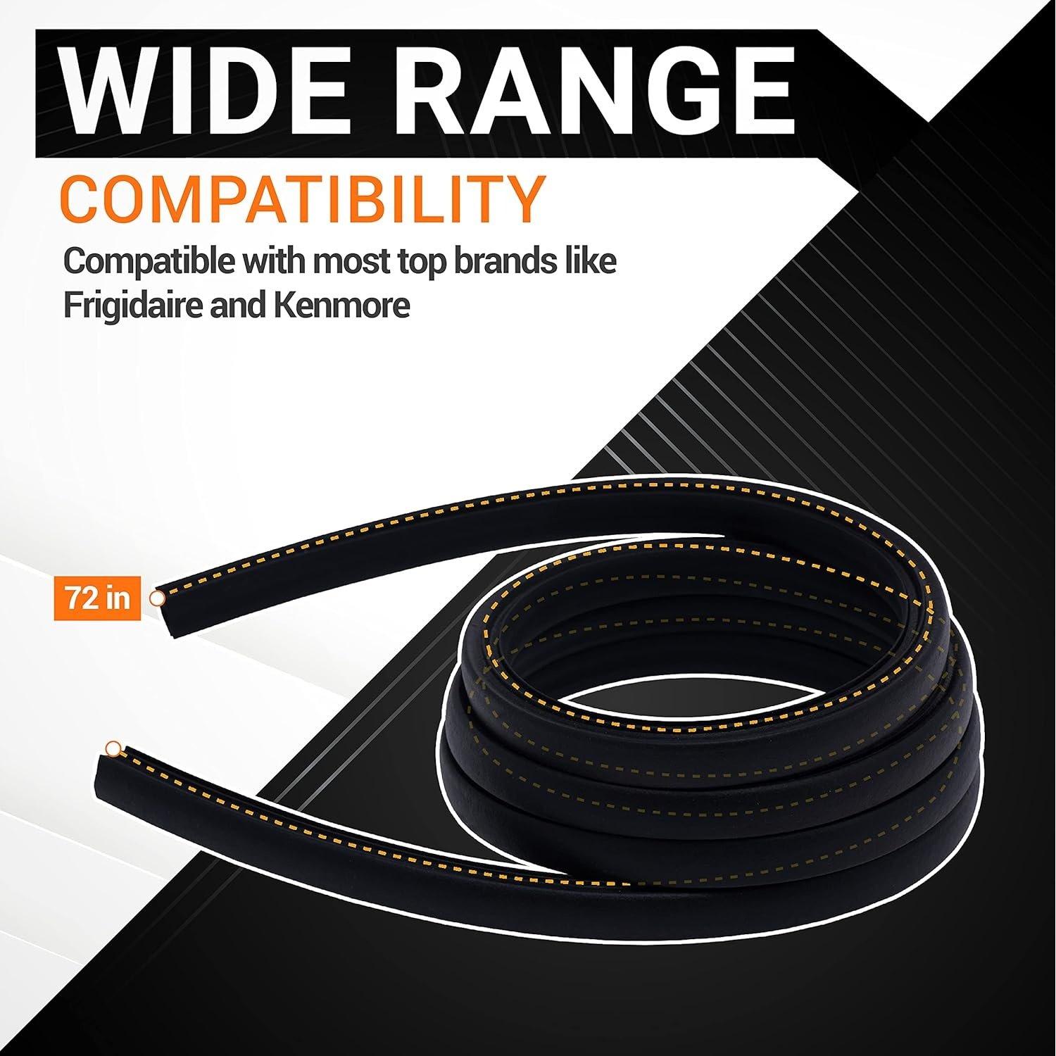 [Lifetime Warranty] 154827601 Door Seal, 809006501 Lower Seal, 154701001 Splash Shield Kit - Compatible with Frigidaire Kenmore Crosley Dishwashers - Replaces AP5690109 AP5809675 AP4338941 image 1