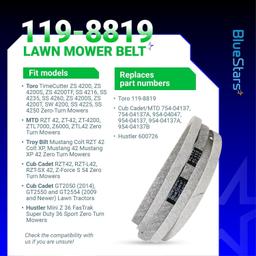 [Lifetime Warranty] Mower Deck Belt 119-8819 1/2" x 113 1/2" thumbnail 6