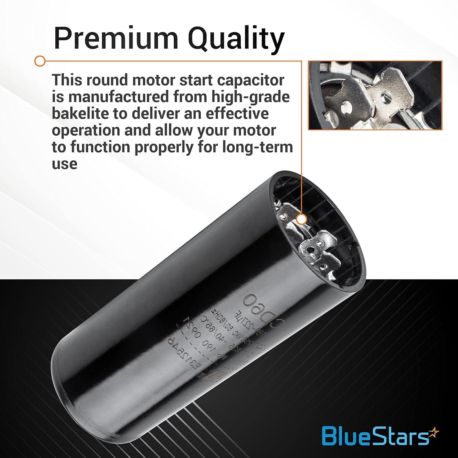[Lifetime Warranty] 189-227 uF MFD 220-250 VAC Round Start Capacitor 50/60 Hz - Fits Electric Motor, OEM Single Phase Motor image 6