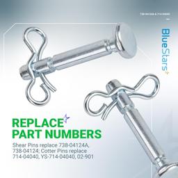 [Lifetime Warranty] 20 Pcs 738-04124A Shear Pins & 714-04040 Cotter Pin thumbnail 2