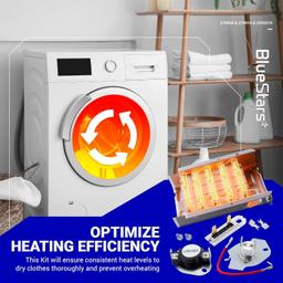 [Lifetime Warranty] 279838 W10724237 Dryer Heating Element Kit - For Whirlpool Kenmore Roper Maytag Amana NED4655EW1 WED4815EW1 MEDC215EW1 RED4640YQ0 RED4440VQ1 REX4634KQ1 RED4440SQ0 thumbnail 1
