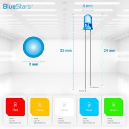 500 PCS (5 Colors x 100 PCS) 5mm Bi-pin LED Light Kit Box thumbnail 2