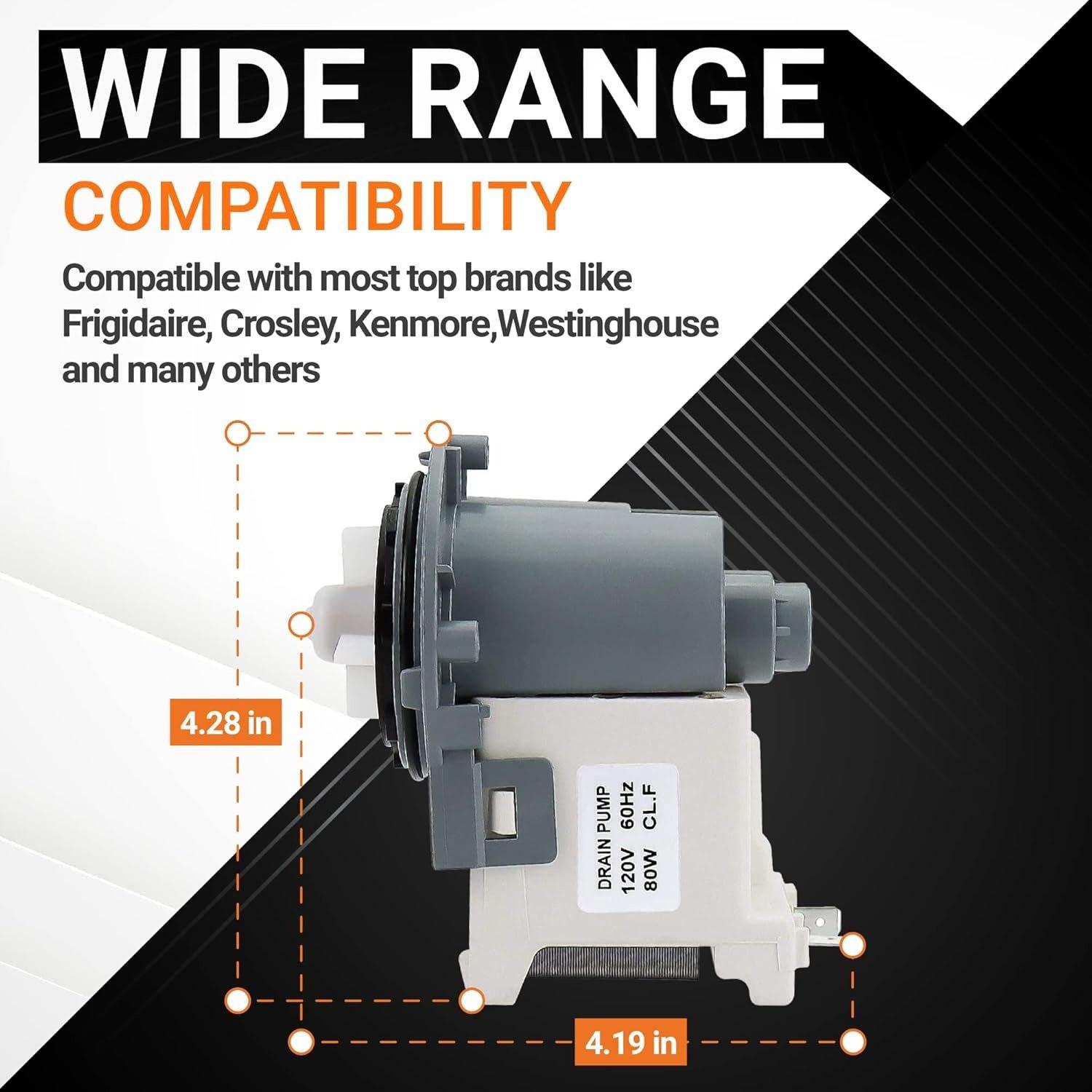 [Lifetime Warranty] DC31-00178A PX3516-01 WA52M7750AV/A4 Washer Drain Pump Motor For Samsung, Whirlpool Washers WA50K8600AW WA48J7770AW WA50K8600AV WF42H5000AW/A2 WF42H5000AW/A2-00 WF42H5000AW/A2-01 image 2