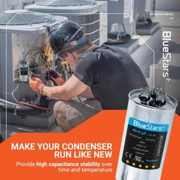 [Lifetime Warranty] 45+5 uF MFD 370/440 VAC Round Dual Circular Run Capacitor CBB65 50/60 Hz - Fits AC Motor Run, Fan Start, Condenser - Pack of 2 thumbnail 6