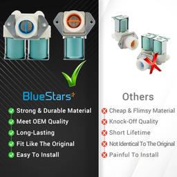 [Lifetime Warranty] DC62-30312J & DC62-30314K Washer Water Inlet Valve Set - Cold & Hot Side Replacement for Samsung Kenmore Washers - Replaces DC62-30314H 1810145 AP4204535 thumbnail 2