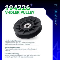2 Pcs 194326 V-Idler Pulley with Carriage Bolt thumbnail 6