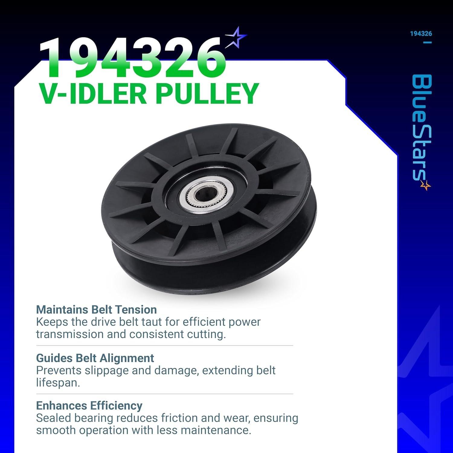 2 Pcs 194326 V-Idler Pulley with Carriage Bolt image 6