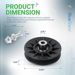 2 Pcs 194326 V-Idler Pulley with Carriage Bolt thumbnail 5