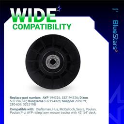 2 Pcs 194326 V-Idler Pulley with Carriage Bolt thumbnail 4