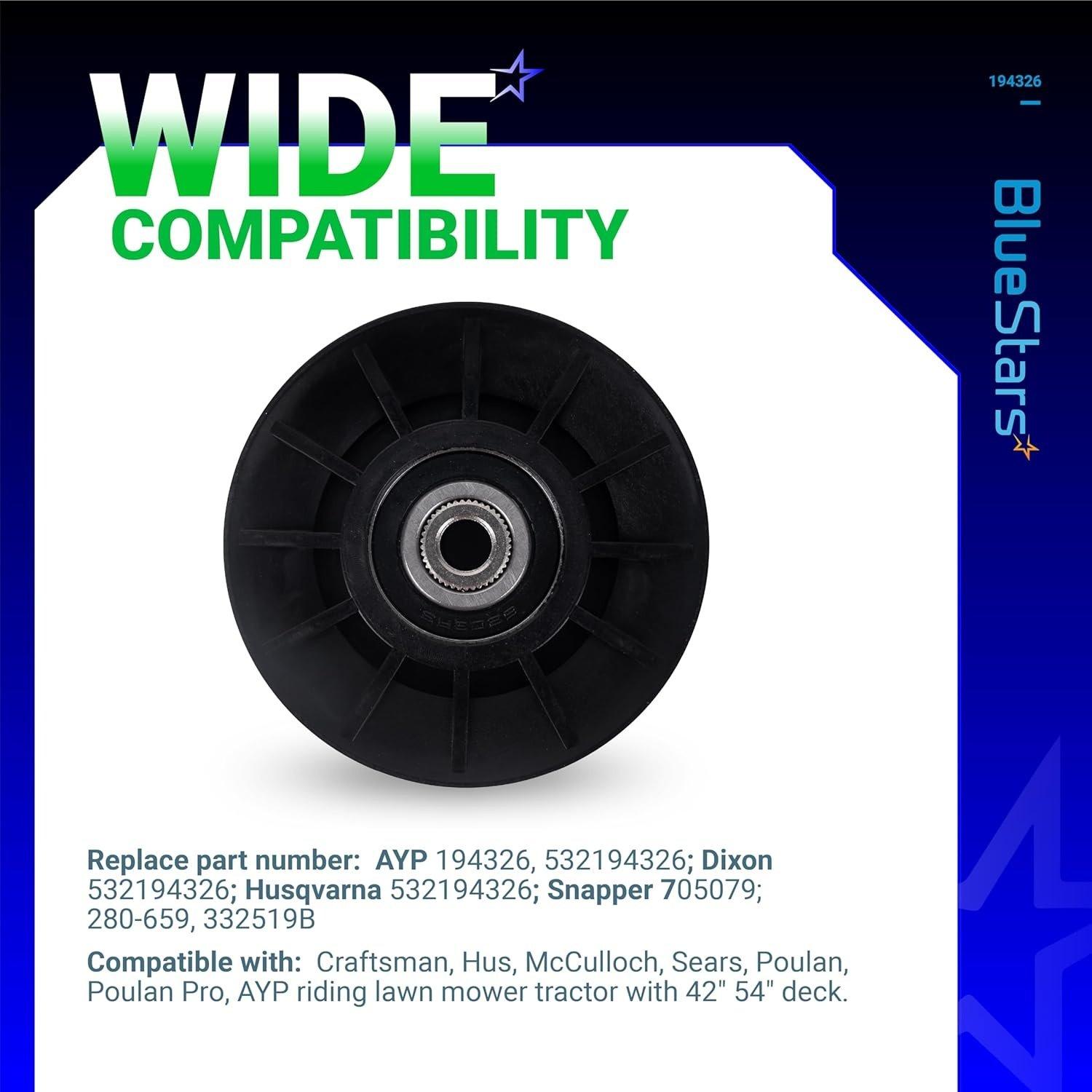 2 Pcs 194326 V-Idler Pulley with Carriage Bolt image 4