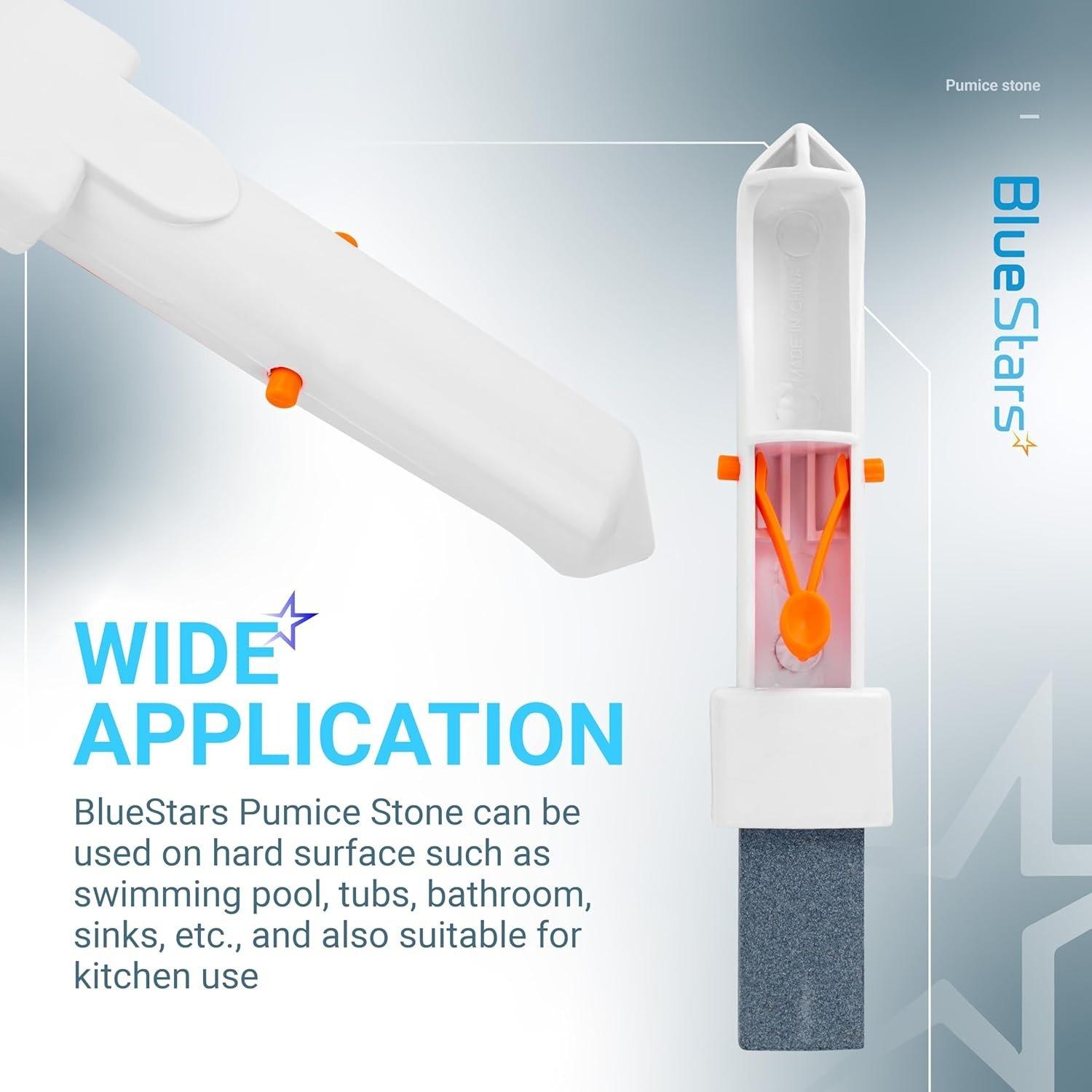 [Lifetime Warranty] Pool Pumice Stone with EZ-Clip Handle Pumice Sticks Stone - Pack of 4 image 5