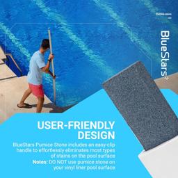 [Lifetime Warranty] Pool Pumice Stone with EZ-Clip Handle Pumice Sticks Stone - Pack of 4 thumbnail 1