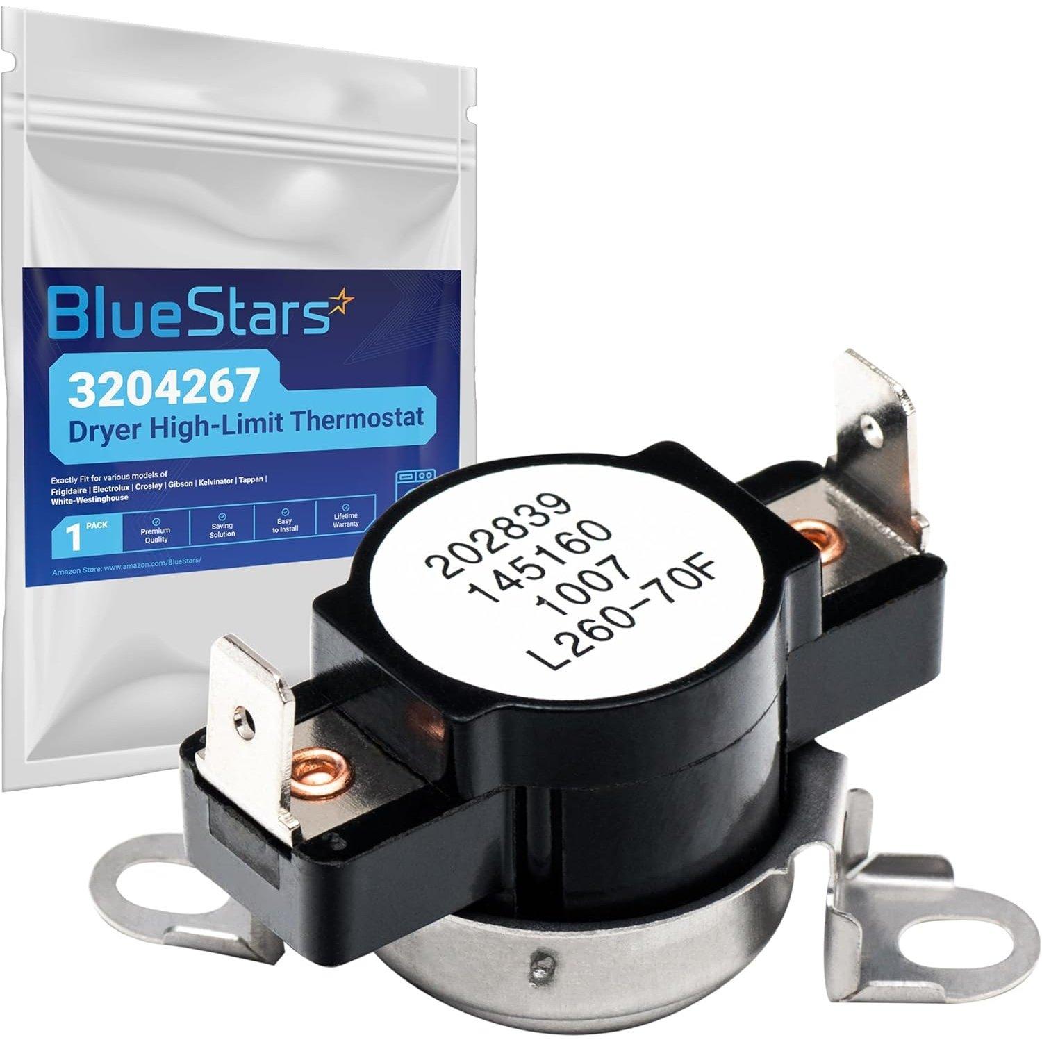 [Lifetime Warranty] 3204267 Dryer Safety Thermostat Replacement - Compatible with Frigidaire Kenmore Electrolux Dryers - Replaces 508516 73204267 AP213147 image 0