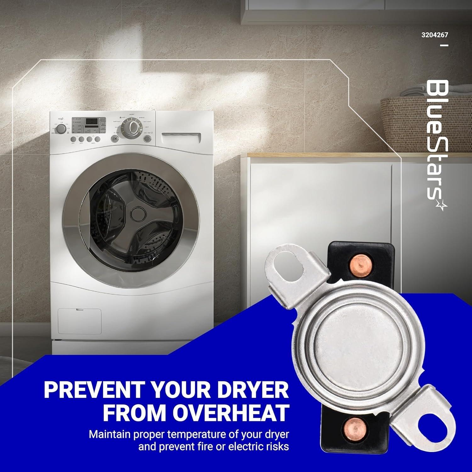 [Lifetime Warranty] 3204267 Dryer Safety Thermostat Replacement - Compatible with Frigidaire Kenmore Electrolux Dryers - Replaces 508516 73204267 AP213147 image 4