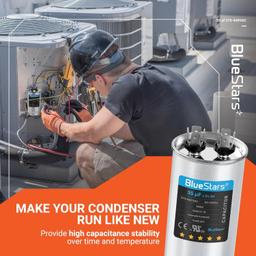 [Lifetime Warranty] 35 uF MFD ±5% 370/440 VAC Multi-Purpose Motor Run Round Capacitor - Fits AC Motor Run, Fan Start, Condenser thumbnail 1