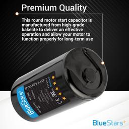 [Lifetime Warranty] 189-227 uF MFD 125 VAC Round Start Capacitor 50/60 Hz - Fits OEM Single Phase Motor - Pack of 2 thumbnail 6