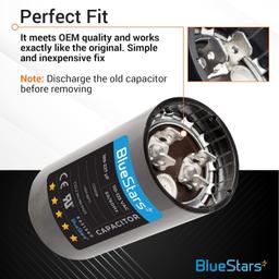 [Lifetime Warranty] 189-227 uF MFD 125 VAC Round Start Capacitor 50/60 Hz - Fits OEM Single Phase Motor - Pack of 2 thumbnail 4