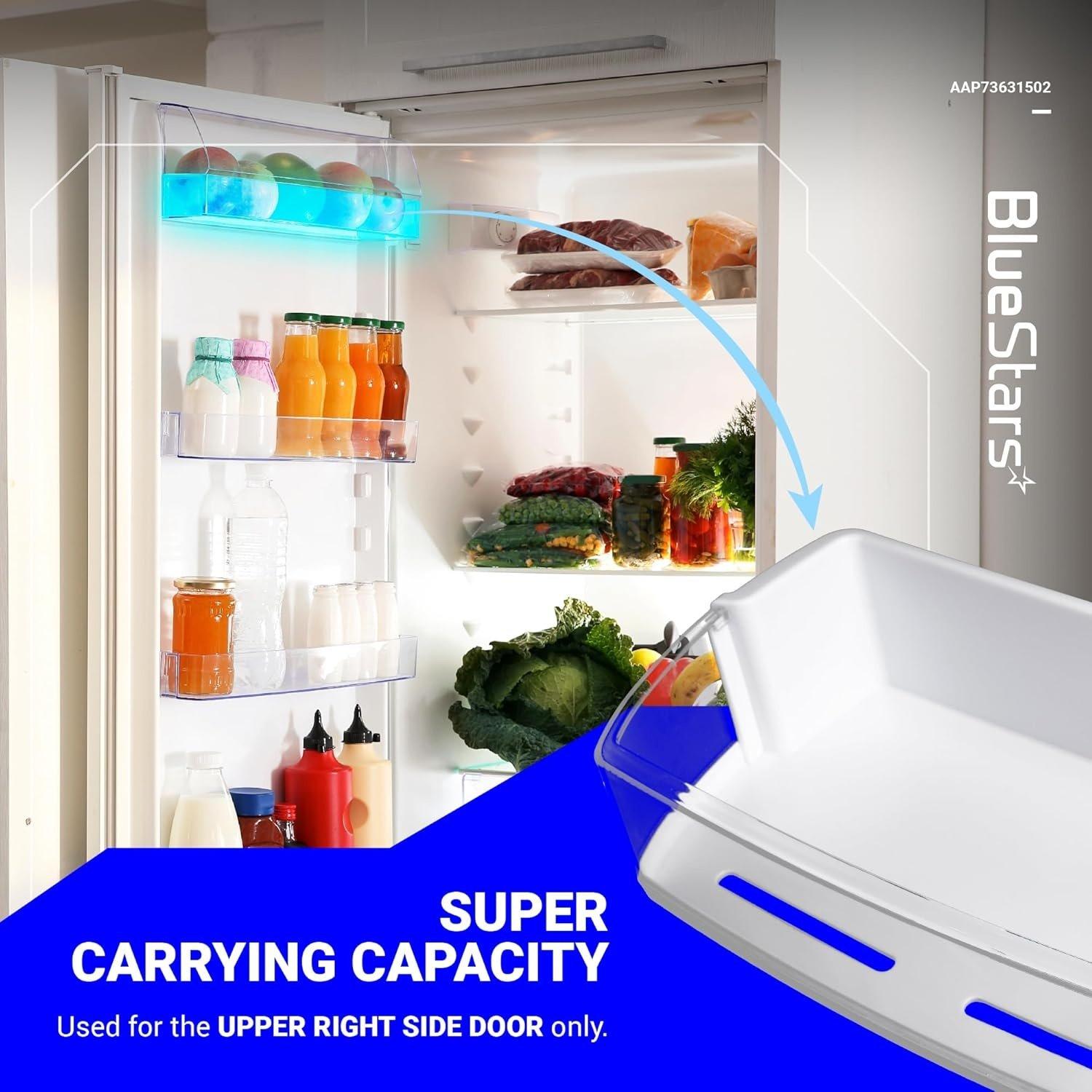 AAP73631502 UPPER RIGHT SIDE Door Shelf Basket Bin image 4