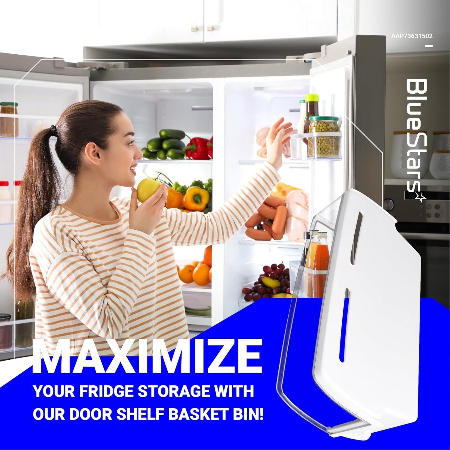 AAP73631502 UPPER RIGHT SIDE Door Shelf Basket Bin image 6