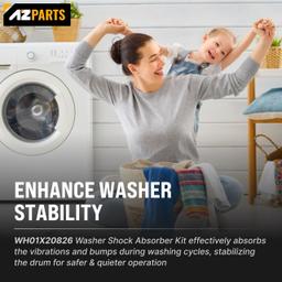 [Lifetime Warranty] WH01X20826 Washer Shock Absorber - For GE, Kenmore Washers GFW450SSM1WW - Replaces WH01X10343 AP4265856 WH01X10385 WH01X10425 AH1482318 EA1482318 WH01X10260 PS1482318 - Pack of 4 thumbnail 4