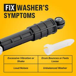 [Lifetime Warranty] WH01X20826 Washer Shock Absorber - For GE, Kenmore Washers GFW450SSM1WW - Replaces WH01X10343 AP4265856 WH01X10385 WH01X10425 AH1482318 EA1482318 WH01X10260 PS1482318 - Pack of 4 thumbnail 6