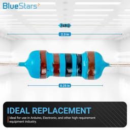 120pcs 1/4W (0.25 Watt) 1k ohm Metal Film Resistor thumbnail 6