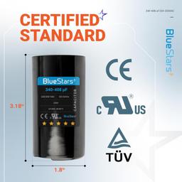 [Lifetime Warranty] 340-408 uF MFD 220-250 VAC ±20% Round Start Capacitor 50/60 Hz - Fits Single-Phase Motors, Gear Motors thumbnail 7