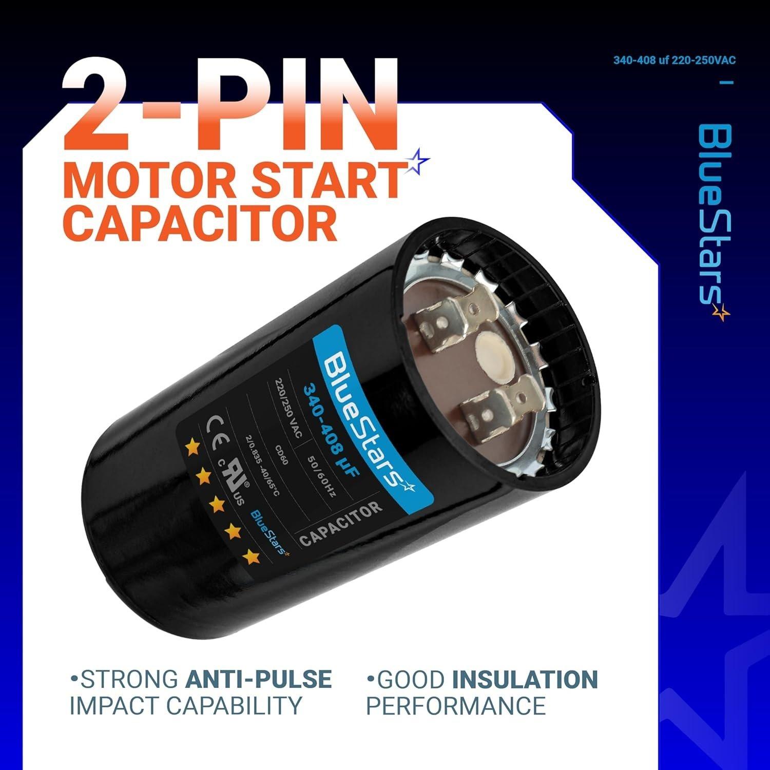 [Lifetime Warranty] 340-408 uF MFD 220-250 VAC ±20% Round Start Capacitor 50/60 Hz - Fits Single-Phase Motors, Gear Motors image 11