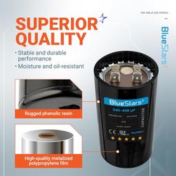 [Lifetime Warranty] 340-408 uF MFD 220-250 VAC ±20% Round Start Capacitor 50/60 Hz - Fits Single-Phase Motors, Gear Motors thumbnail 10