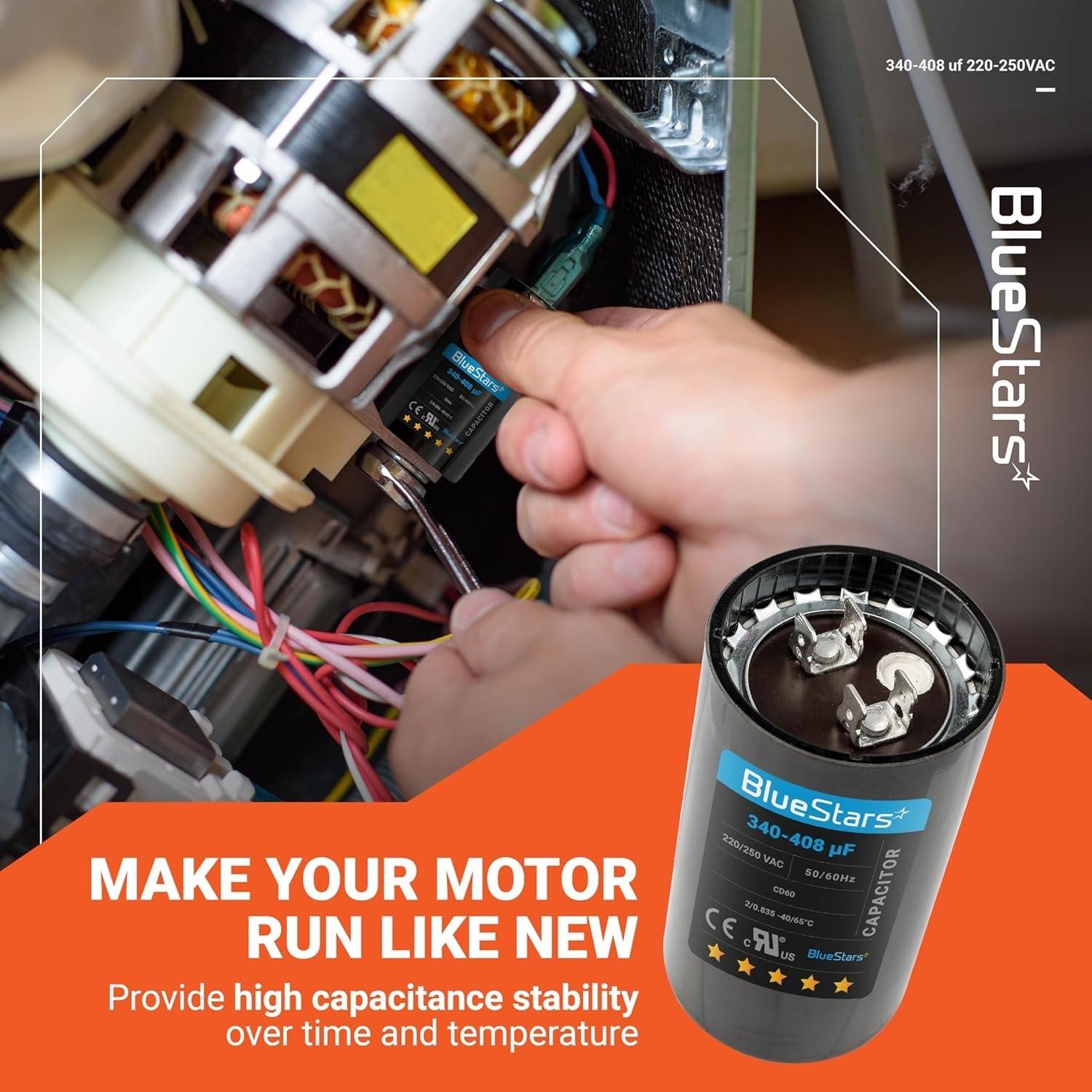 [Lifetime Warranty] 340-408 uF MFD 220-250 VAC ±20% Round Start Capacitor 50/60 Hz - Fits Single-Phase Motors, Gear Motors image 9