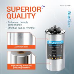 [Lifetime Warranty] 40+7.5 uF MFD ±5% 370/440 VAC Dual Run Start Round AC Capacitor CBB65 CBB65B 50/60 Hz 10000AFC - Fits Condenser, Heat Pump thumbnail 1
