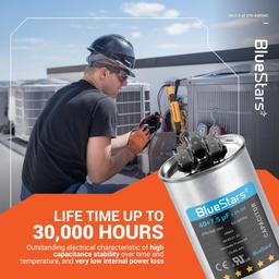[Lifetime Warranty] 40+7.5 uF MFD ±5% 370/440 VAC Dual Run Start Round AC Capacitor CBB65 CBB65B 50/60 Hz 10000AFC - Fits Condenser, Heat Pump thumbnail 11