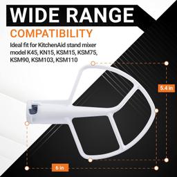 K45DH Anti-stick Dough Hook K45B Coated Flat Beater K45WW Wire Whip thumbnail 4