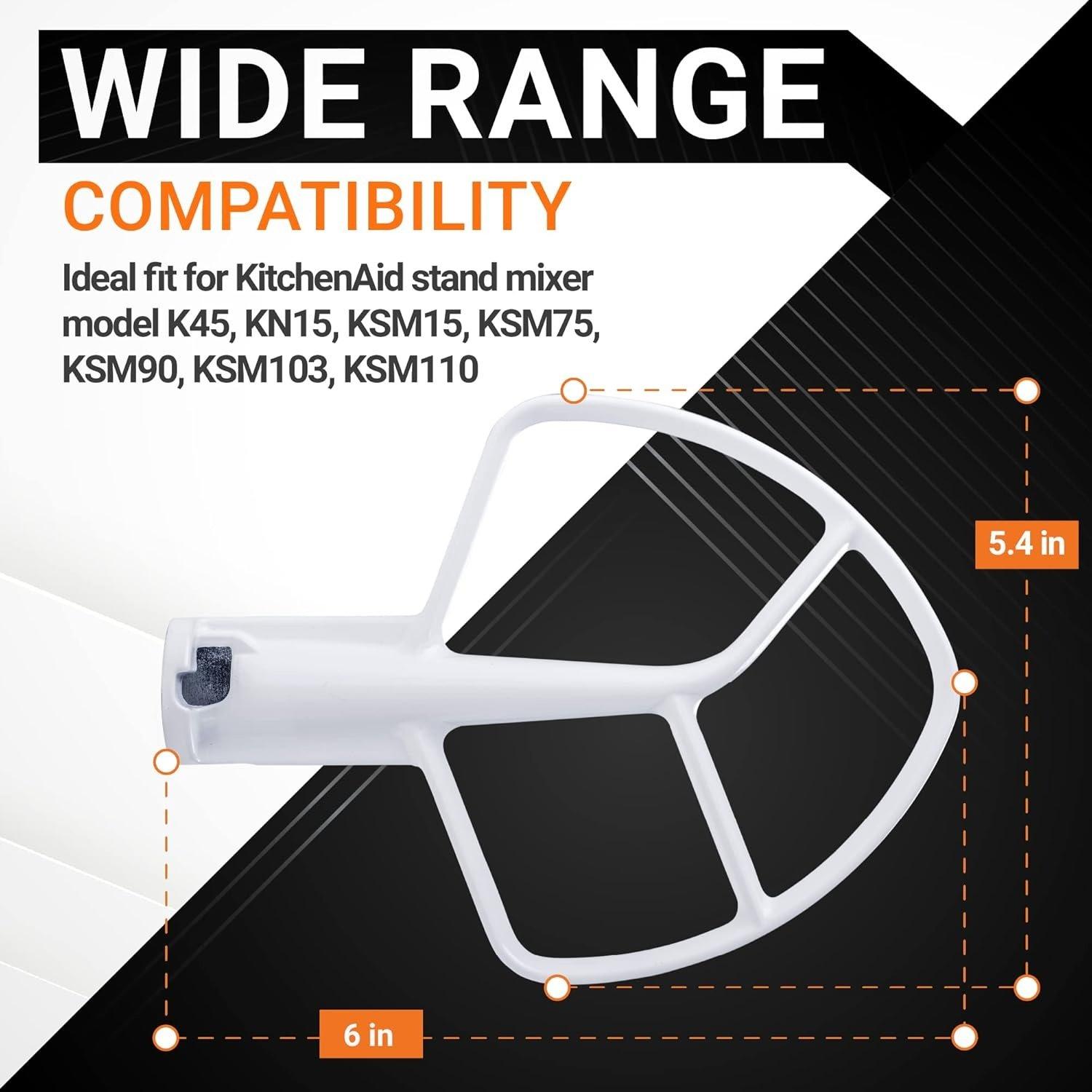 K45DH Anti-stick Dough Hook K45B Coated Flat Beater K45WW Wire Whip image 4