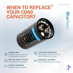 [Lifetime Warranty] 590-708 uF MFD 110-125 VAC ±20% 50/60 Hz CD60 Round Motor Start Capacitor - Fits Pool Pump, Well Pump thumbnail 9