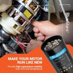 [Lifetime Warranty] 590-708 uF MFD 110-125 VAC ±20% 50/60 Hz CD60 Round Motor Start Capacitor - Fits Pool Pump, Well Pump thumbnail 2