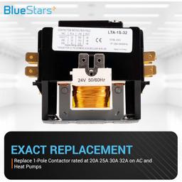 [Lifetime Warranty] 1 Pole Contactor 32 Amp 24VAC Coil thumbnail 5