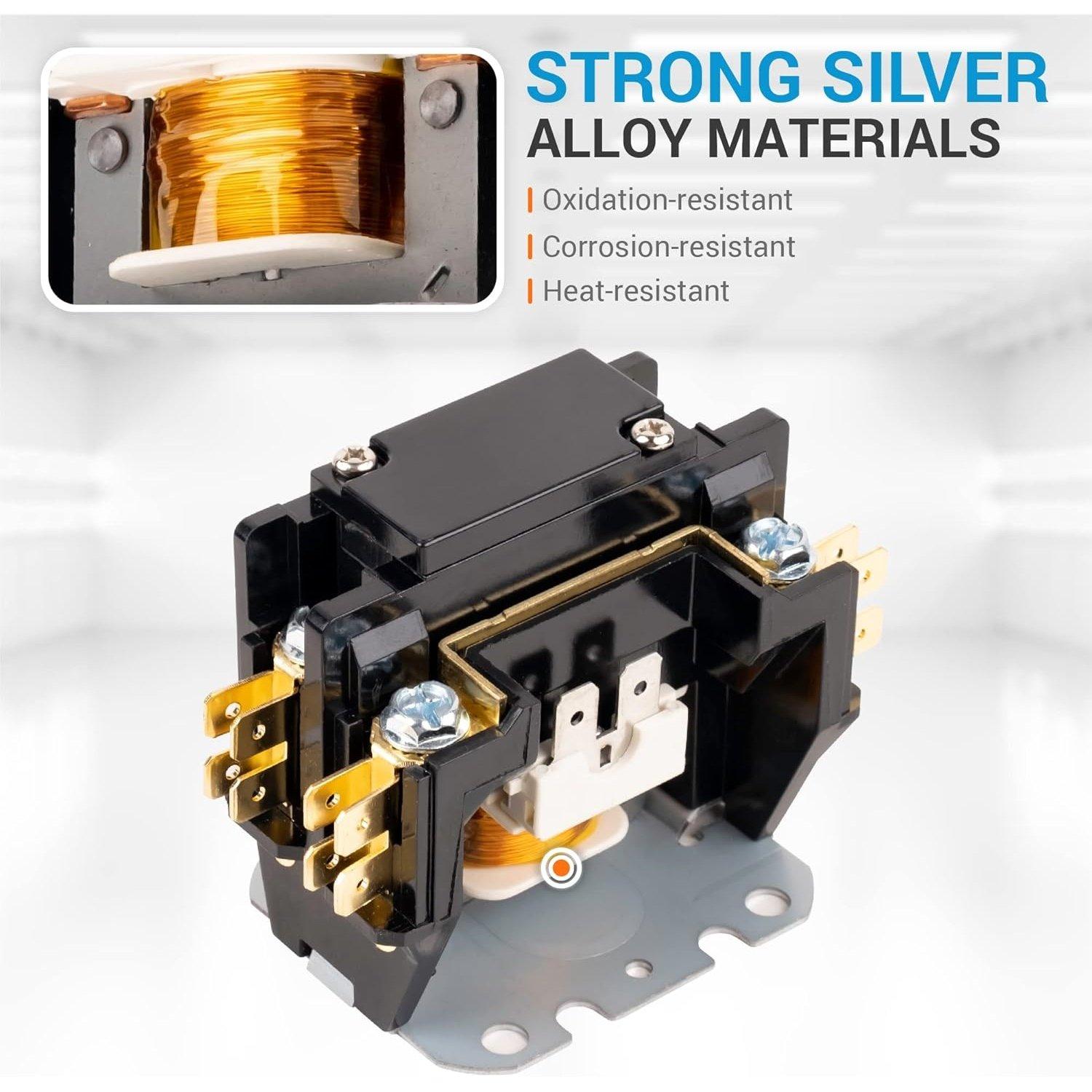 [Lifetime Warranty] 1 Pole Contactor 32 Amp 24VAC Coil image 1