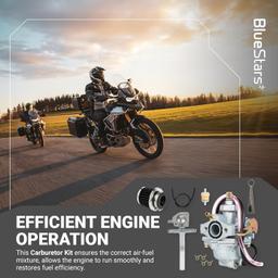 [Lifetime Warranty] Carburetor Kit for Honda CRF50F 2004-2012 Honda Z50RD - Carburetor Kit with Air Filter & Fuel Valve Petcock thumbnail 8