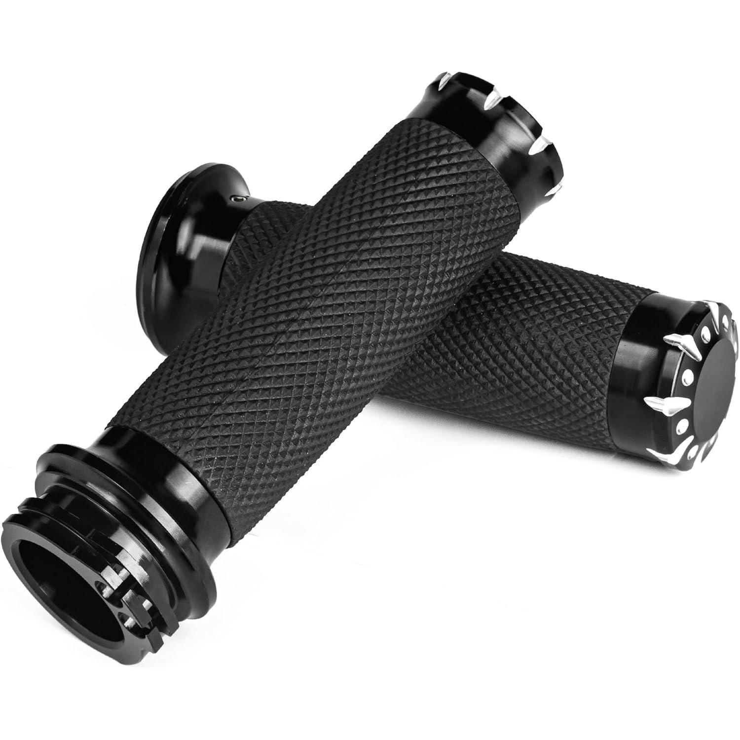 [Lifetime Warranty] 1-Inch Handlebar Hand Grips, Non-Slip and Durable - Compatible with Harley Dyna, Sportster 883 1200, Road Glide, Softail, Street Glide, Tour Glide image 0