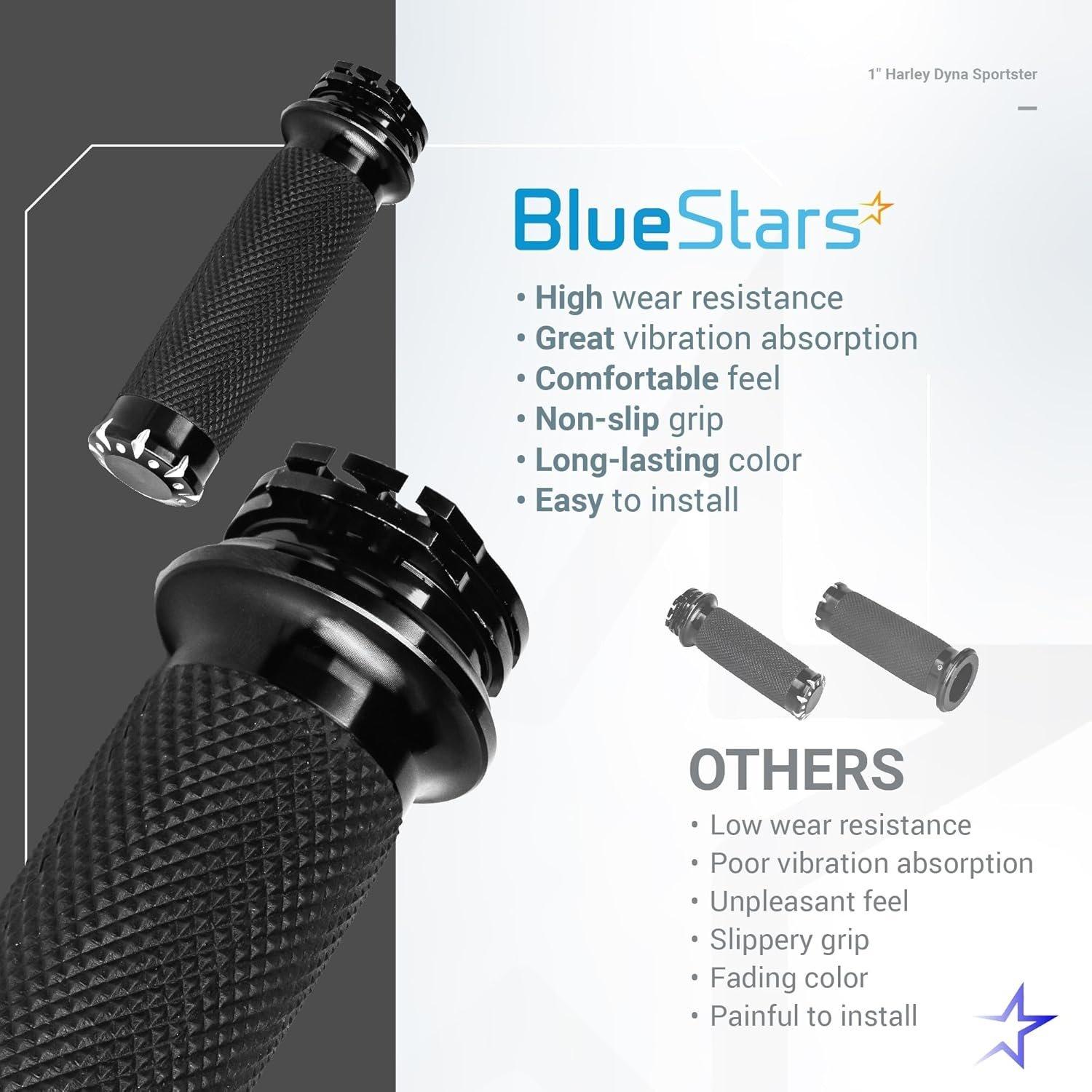 [Lifetime Warranty] 1-Inch Handlebar Hand Grips, Non-Slip and Durable - Compatible with Harley Dyna, Sportster 883 1200, Road Glide, Softail, Street Glide, Tour Glide image 5